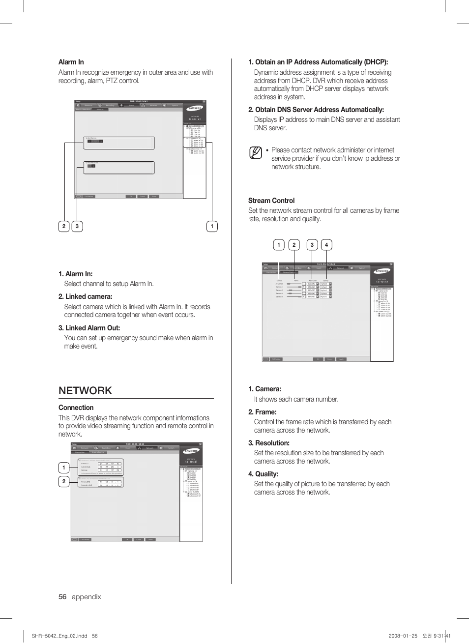Network | Samsung SHR-5040 User Manual | Page 60 / 92