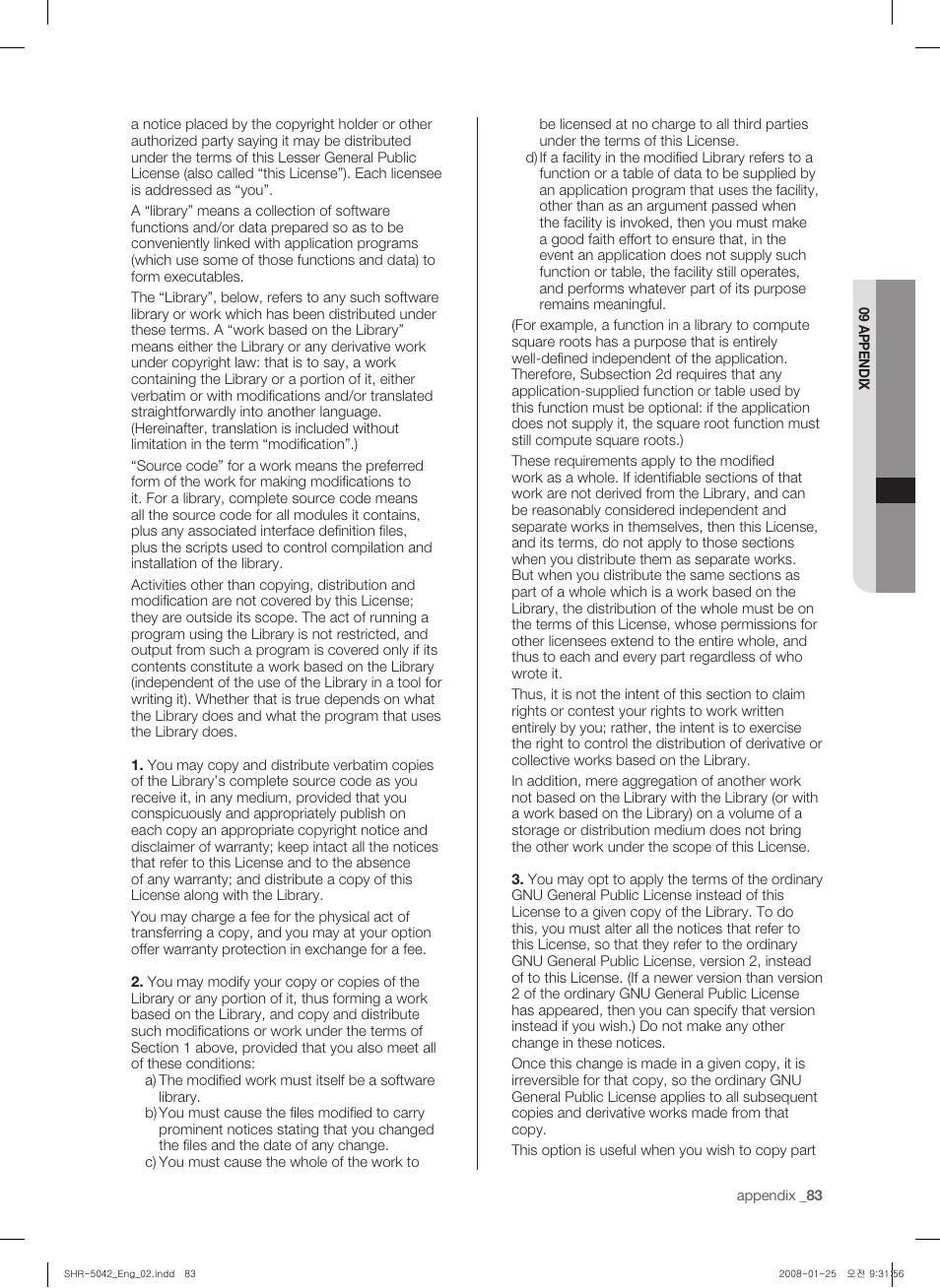 Samsung SHR-5040 User Manual | Page 87 / 92