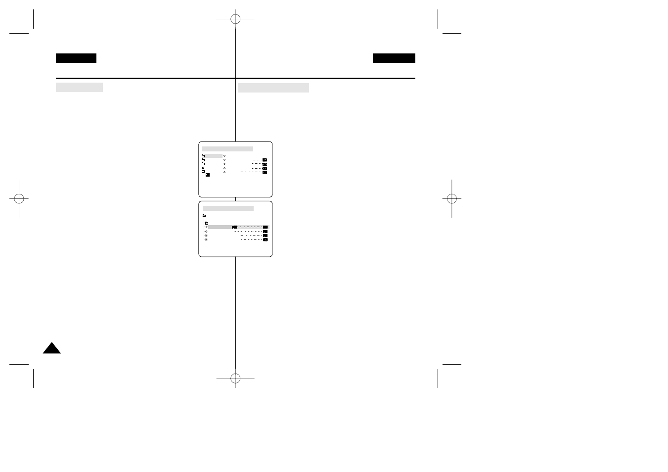 Advanced recording, Grabación avanzada | Samsung VP-D34(i) User Manual | Page 38 / 107