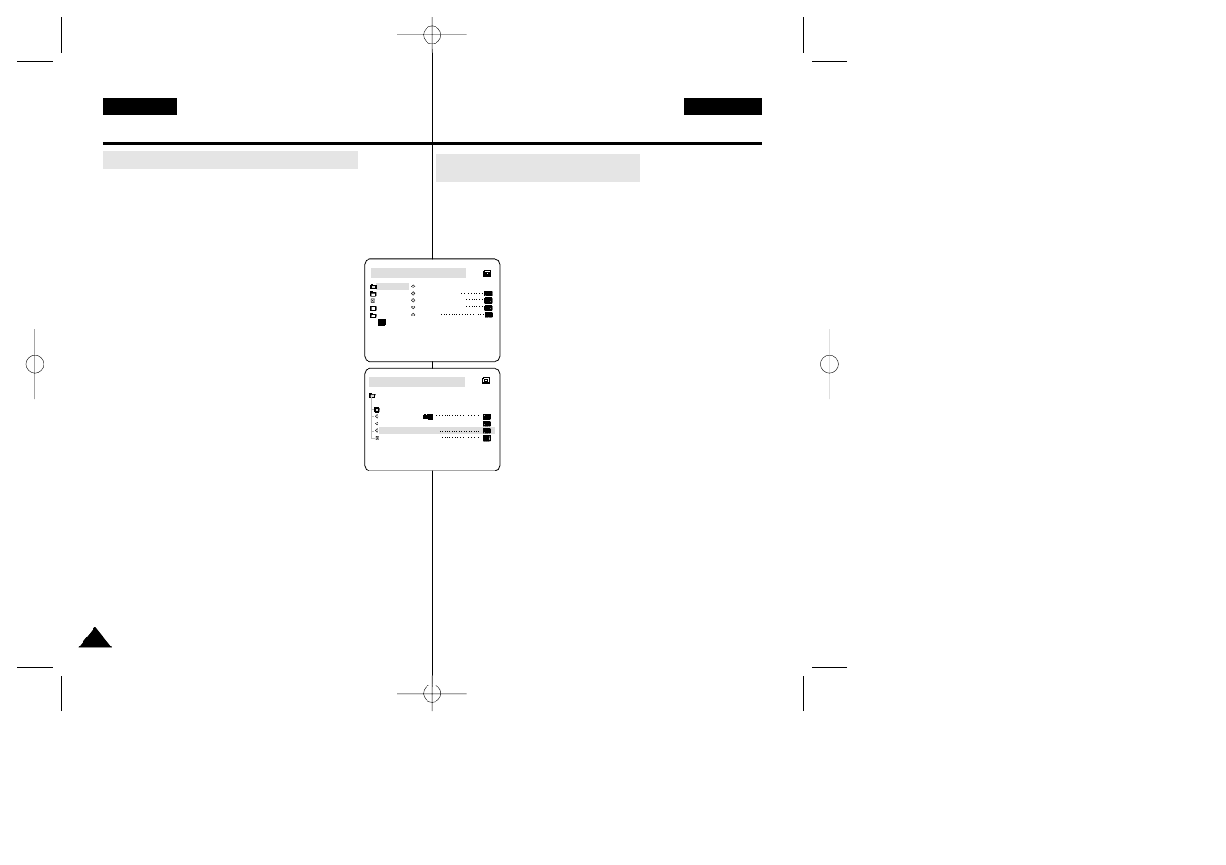 Advanced recording, Grabación avanzada | Samsung VP-D34(i) User Manual | Page 40 / 107