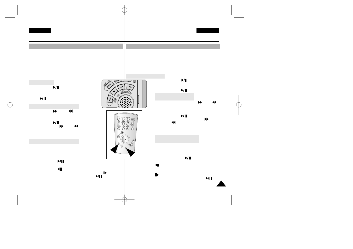 Reproducción, Playback | Samsung VP-D34(i) User Manual | Page 71 / 107