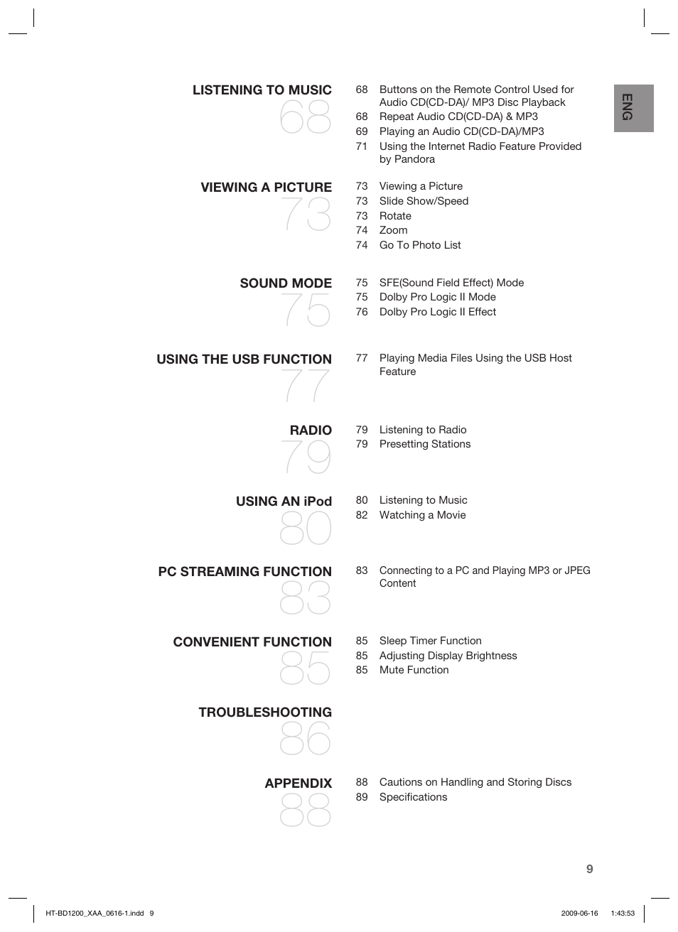 Samsung HT-BD1200 User Manual | Page 9 / 102