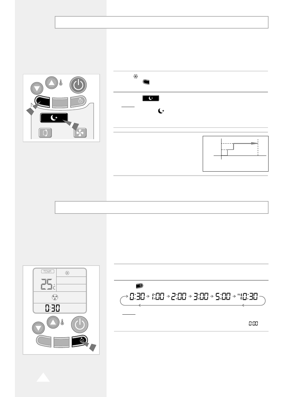 Setting the sleep timer, Setting the quick timer | Samsung AS091VE/D User Manual | Page 16 / 24