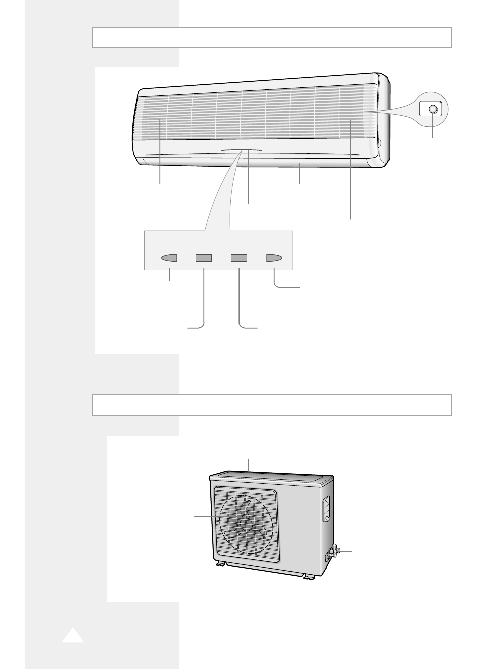 View of the indoor unit, View of the outdoor unit | Samsung AS091VE/D User Manual | Page 4 / 24