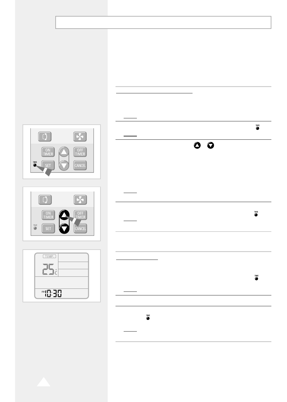 Setting the time | Samsung AS091VE/D User Manual | Page 8 / 24