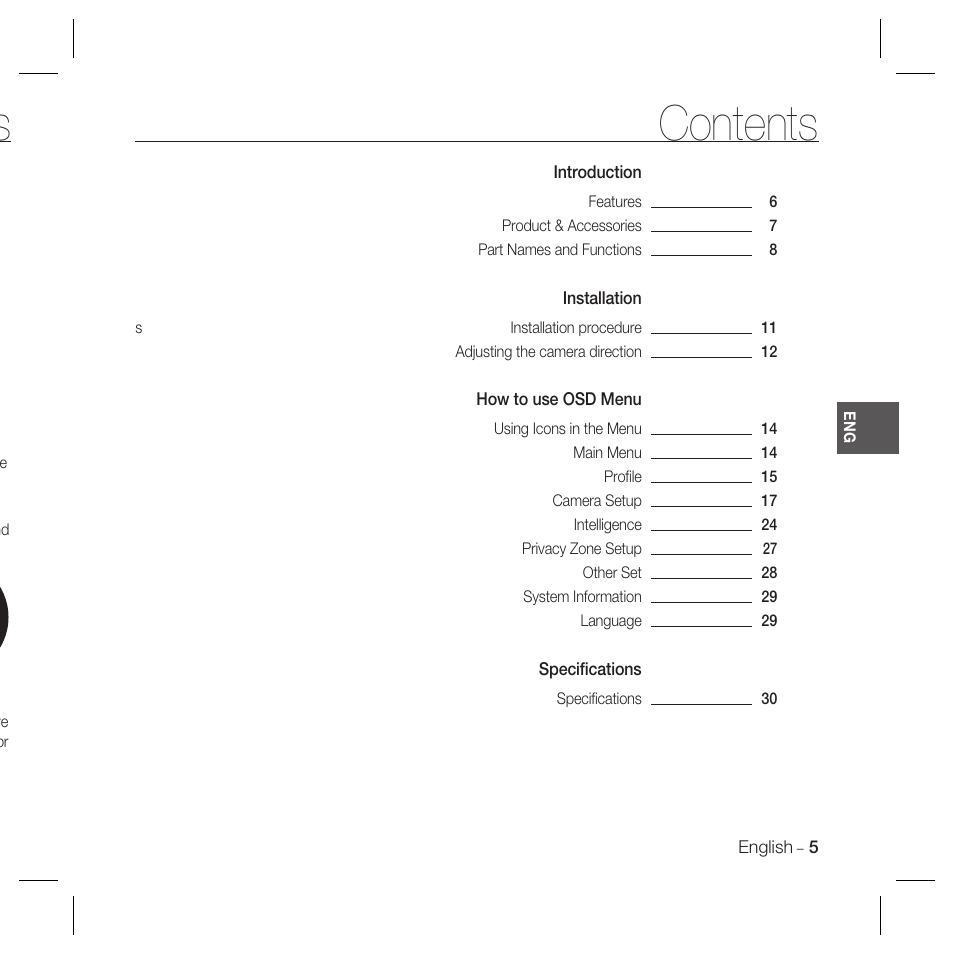 Samsung SCC-B5398P User Manual | Page 5 / 33