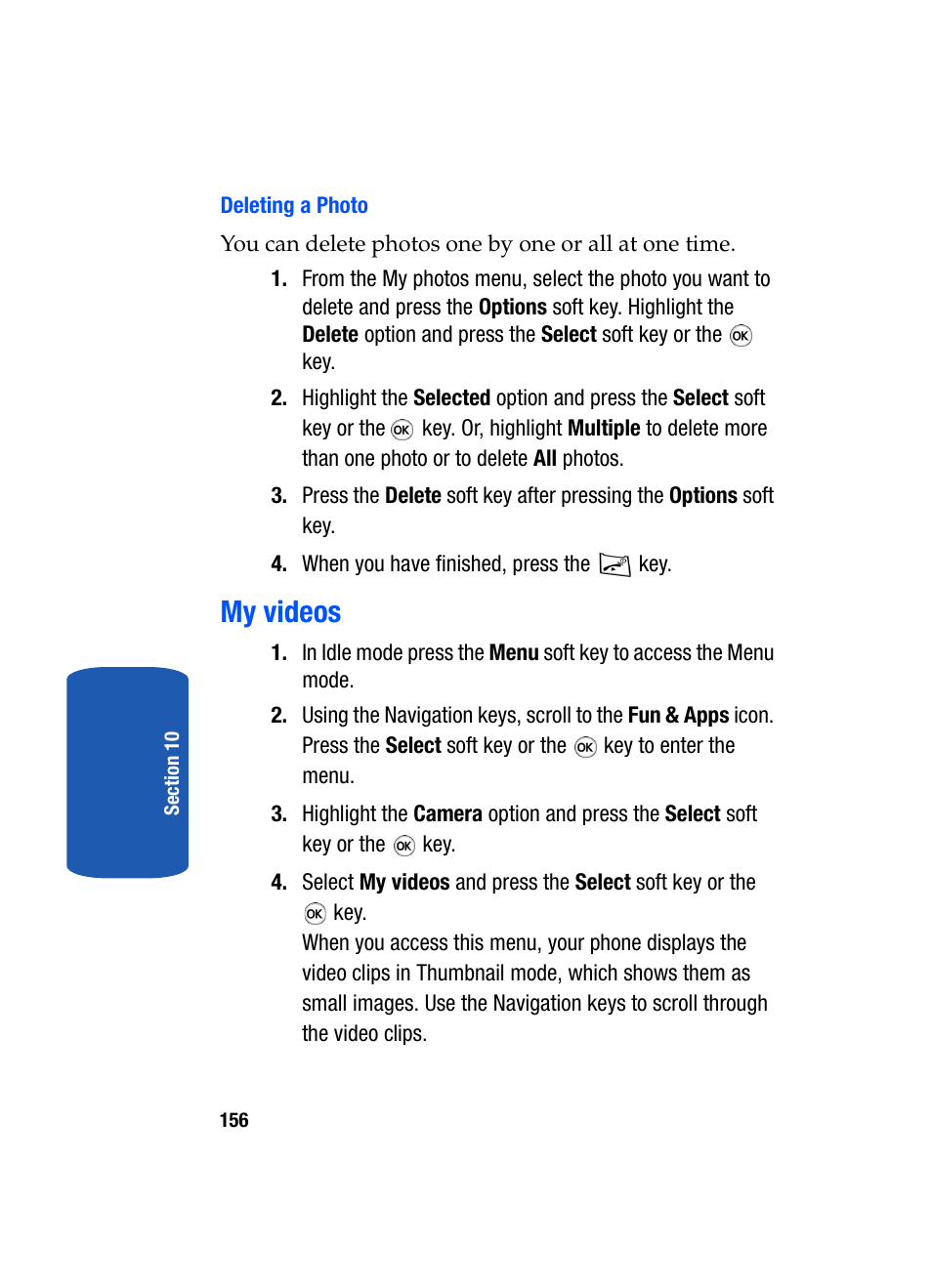 My videos | Samsung SGH-T519 User Manual | Page 160 / 210