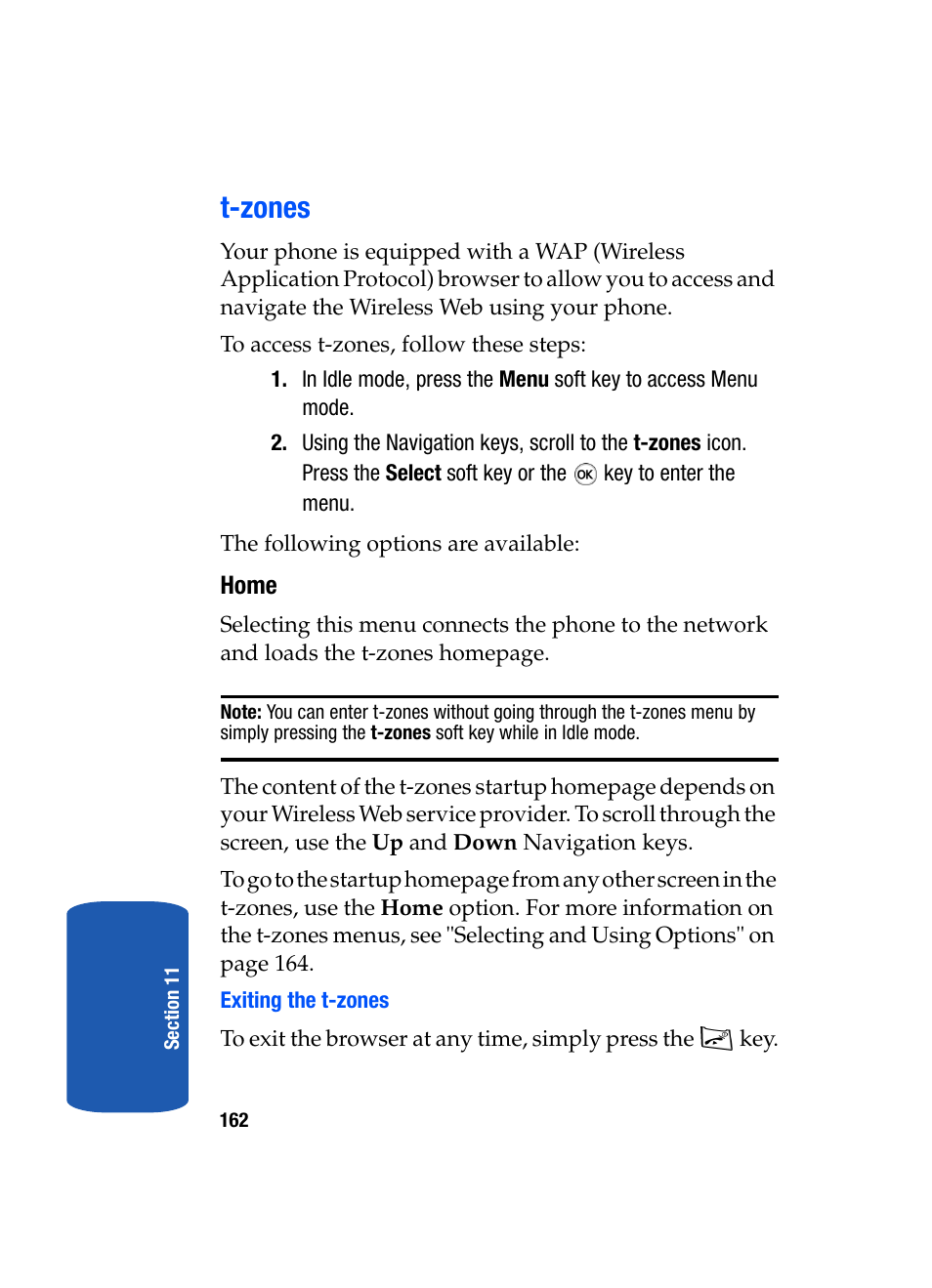 T-zones | Samsung SGH-T519 User Manual | Page 166 / 210