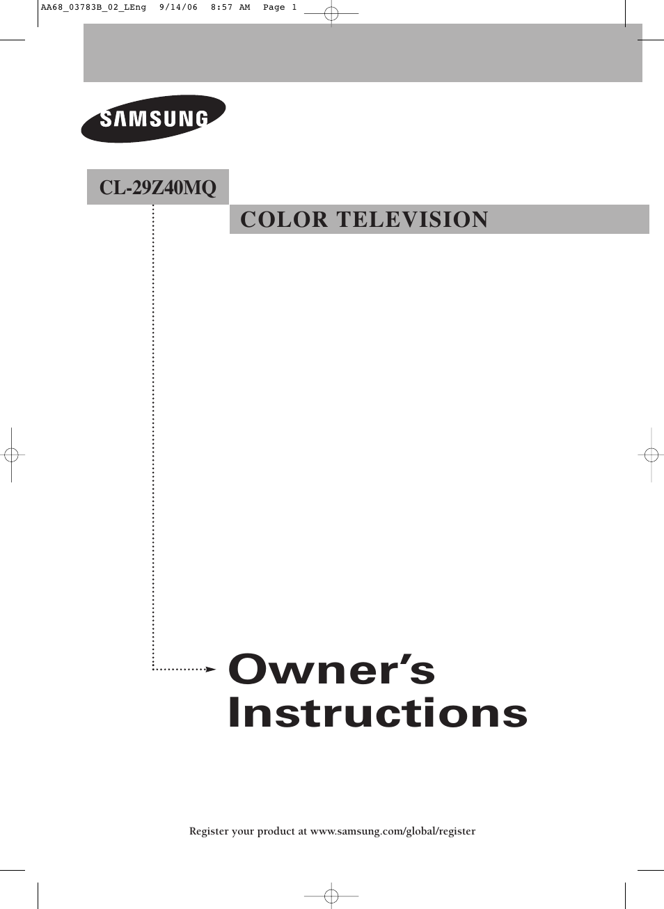Samsung CL-29Z40MQ User Manual | 64 pages