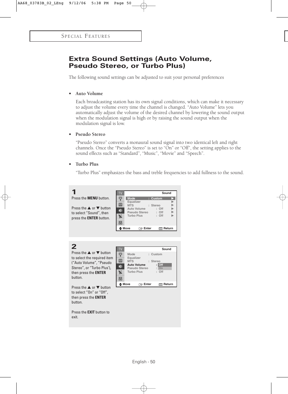 Samsung CL-29Z40MQ User Manual | Page 50 / 64