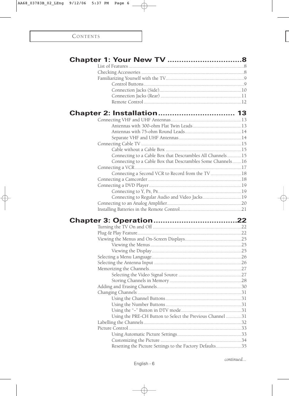 Samsung CL-29Z40MQ User Manual | Page 6 / 64