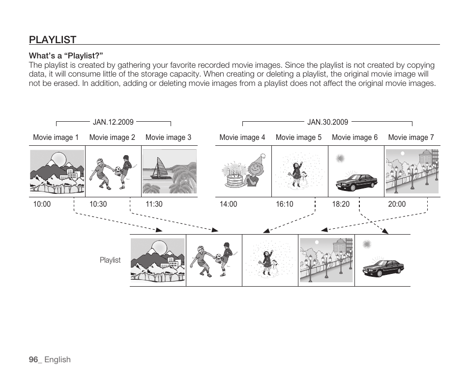 Playlist | Samsung HMX-H104BN User Manual | Page 110 / 147