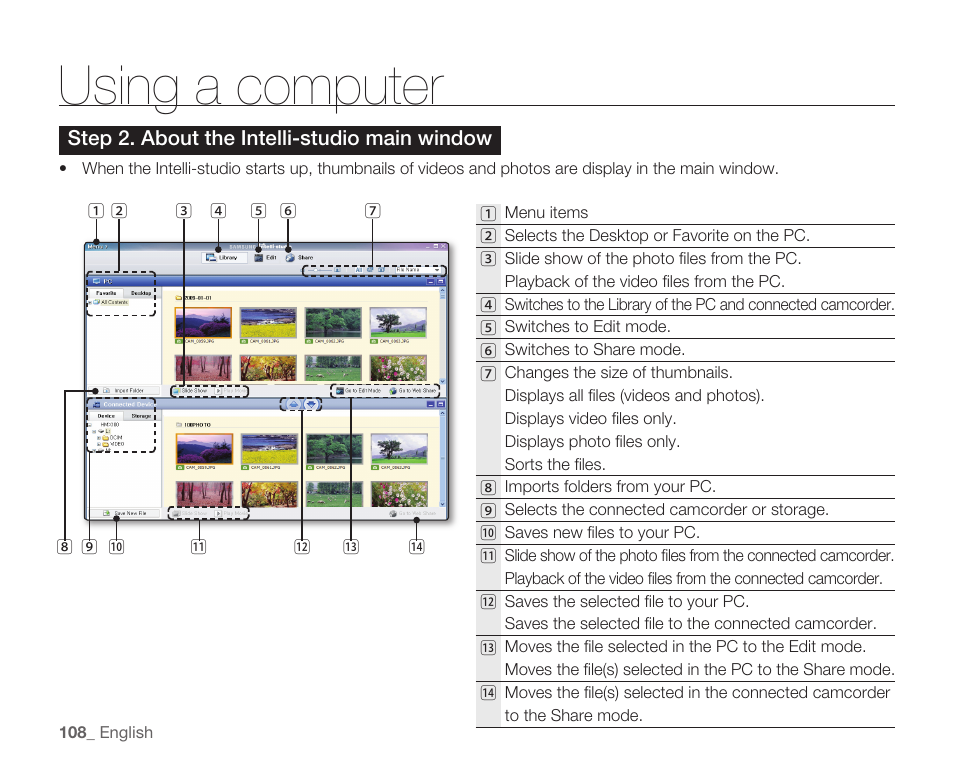 Using a computer | Samsung HMX-H104BN User Manual | Page 122 / 147