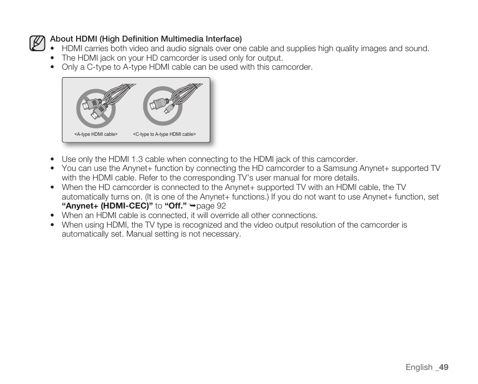 Samsung HMX-H104BN User Manual | Page 63 / 147