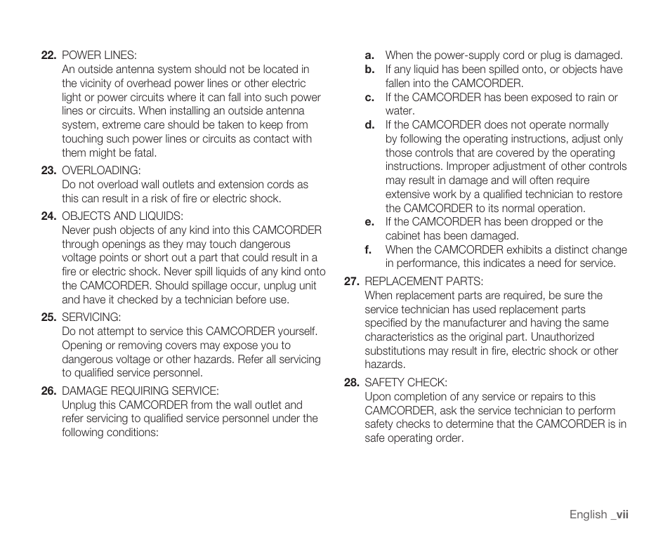 Samsung HMX-H104BN User Manual | Page 7 / 147