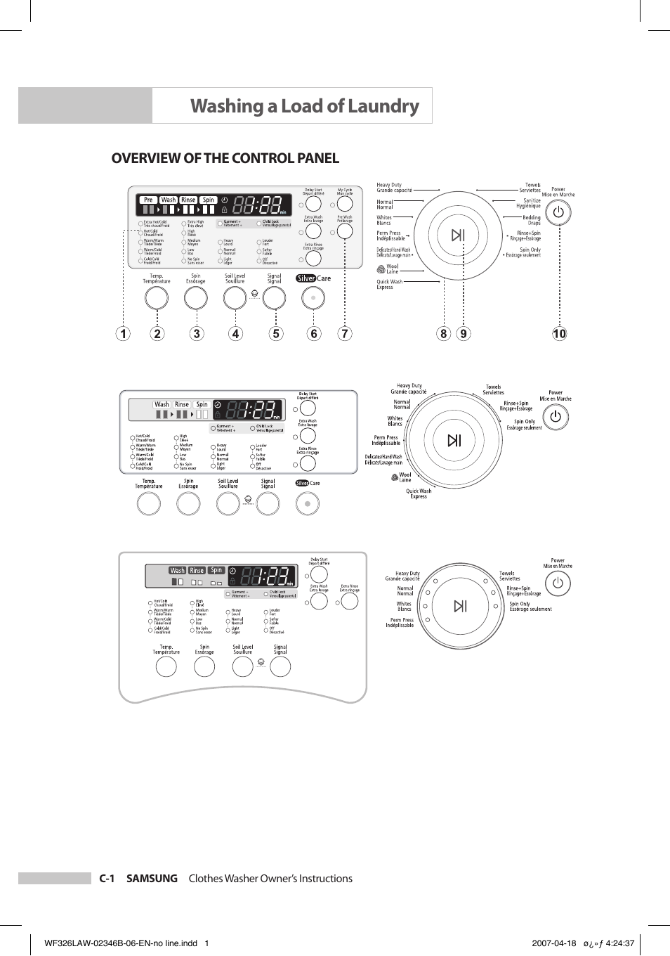 Washing a load of laundry | Samsung Owner's Manual User Manual | Page 12 / 32