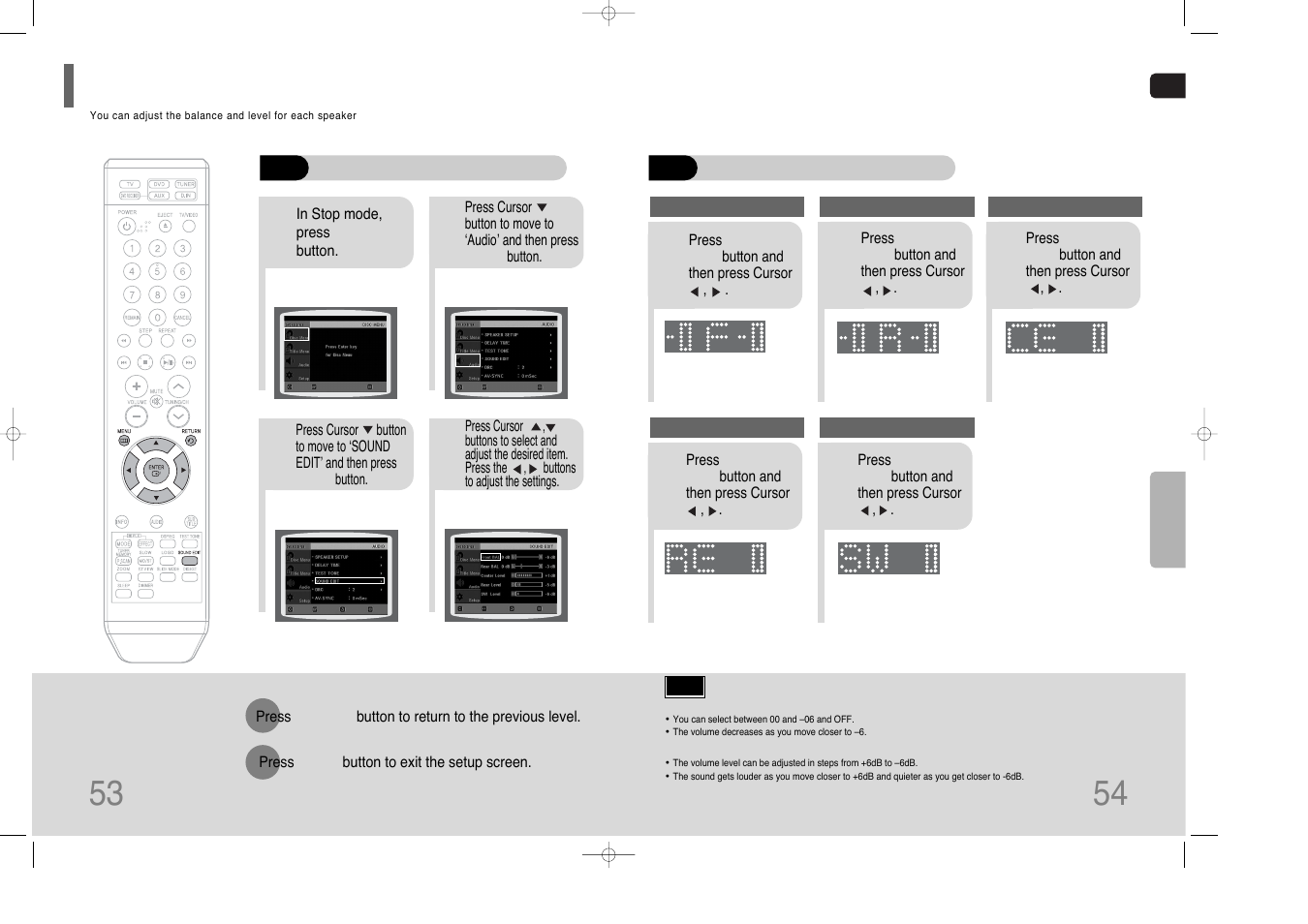 Setting the audio | Samsung HT-XQ100G User Manual | Page 28 / 36