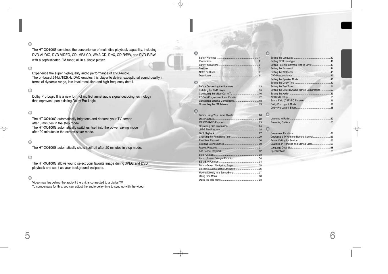 Samsung HT-XQ100G User Manual | Page 4 / 36