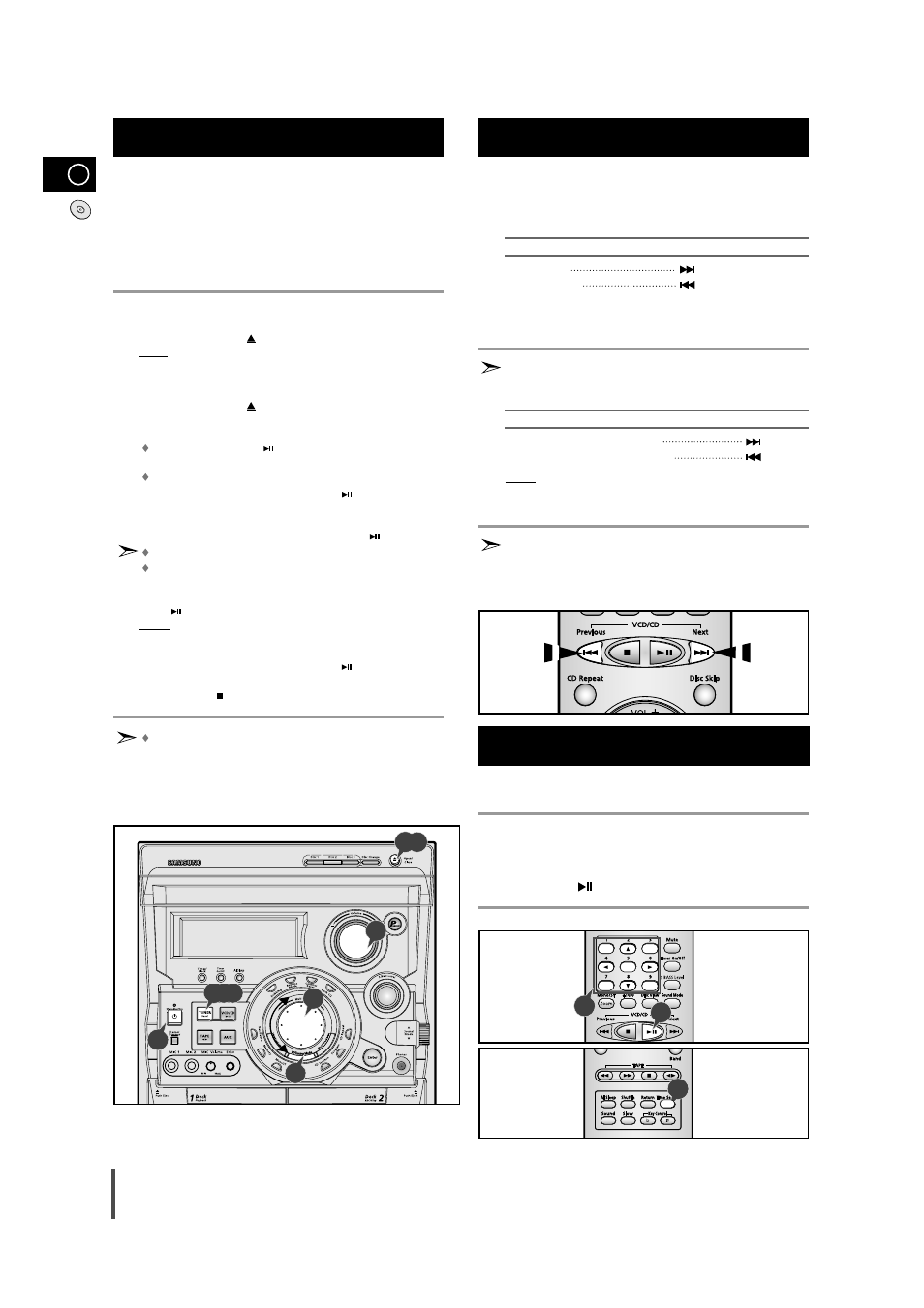 Video cd player playback, Search functions, Time search function | Samsung AH68-01145B User Manual | Page 16 / 29