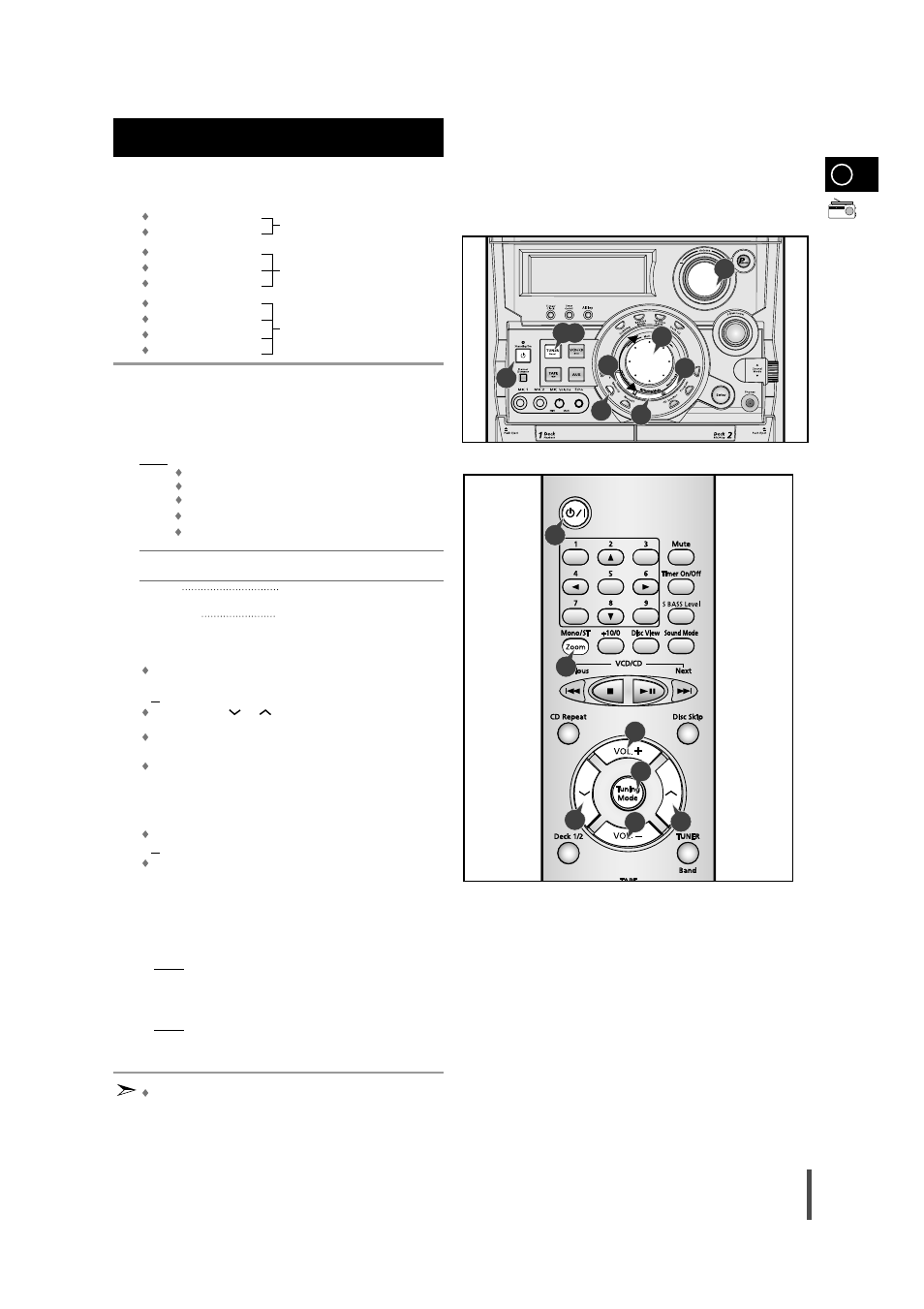 Tuner, Searching for and storing the radio stations | Samsung AH68-01145B User Manual | Page 19 / 29