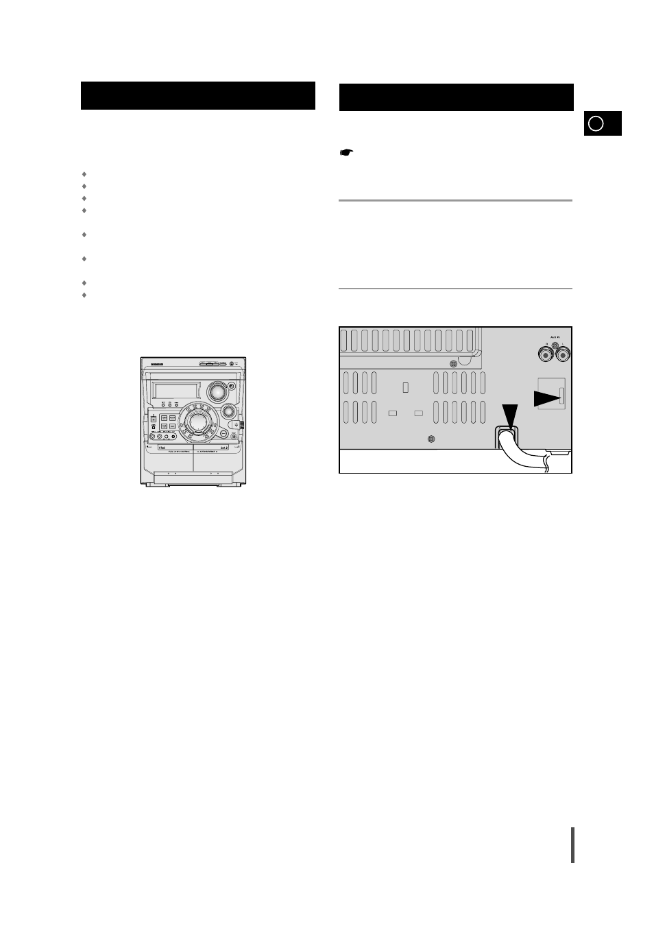 Where to install your mini-compact system, Connecting your system to the power supply, Connecting your system to the power supply 1 2 3 | Samsung AH68-01145B User Manual | Page 7 / 29