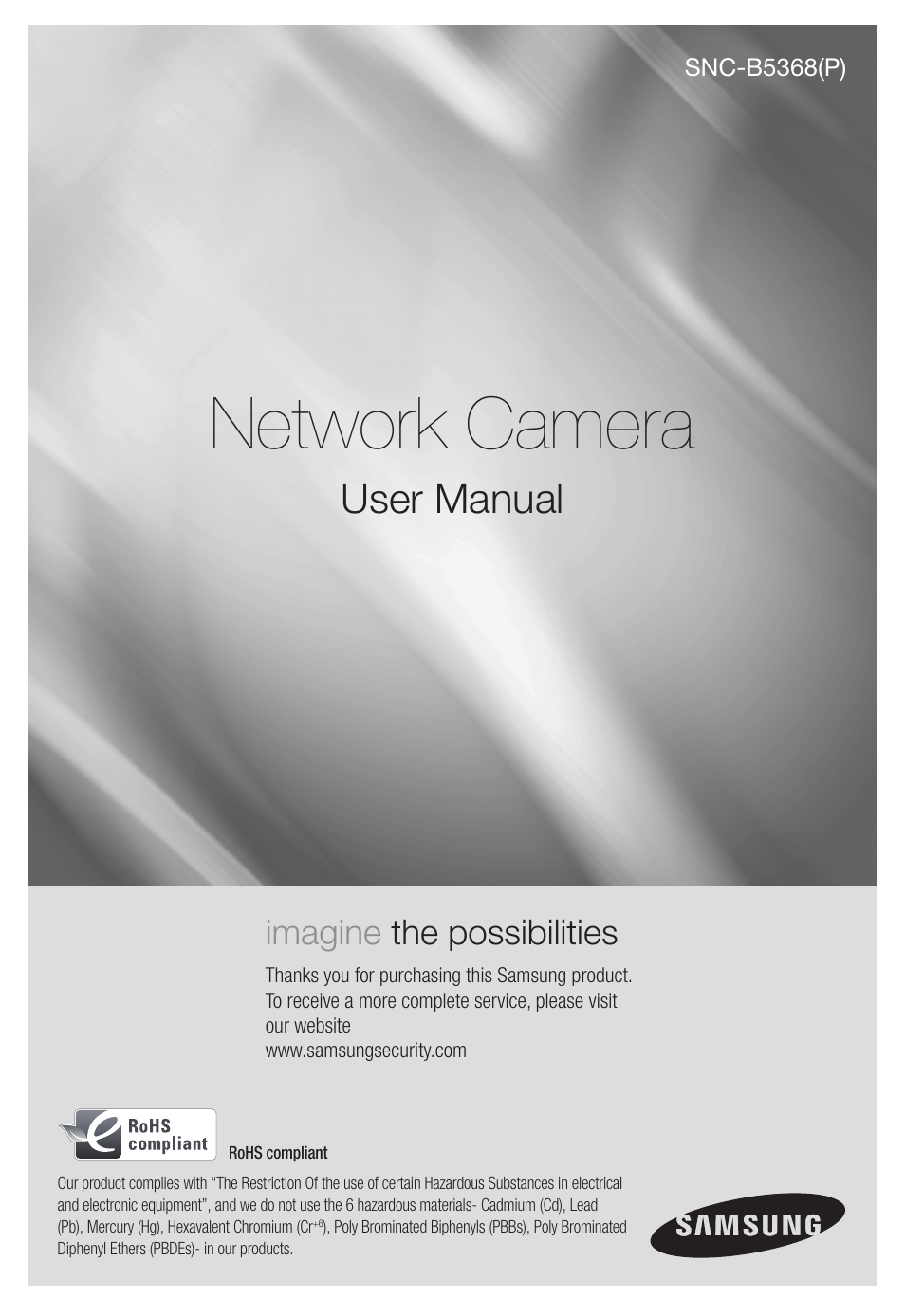 Samsung SNC-B5368P User Manual | 105 pages