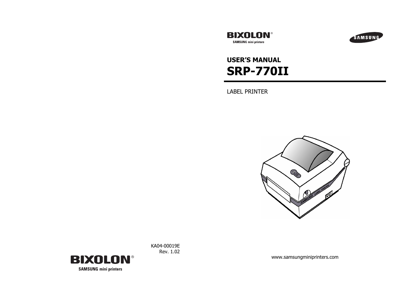 Samsung SRP-770II User Manual | 19 pages