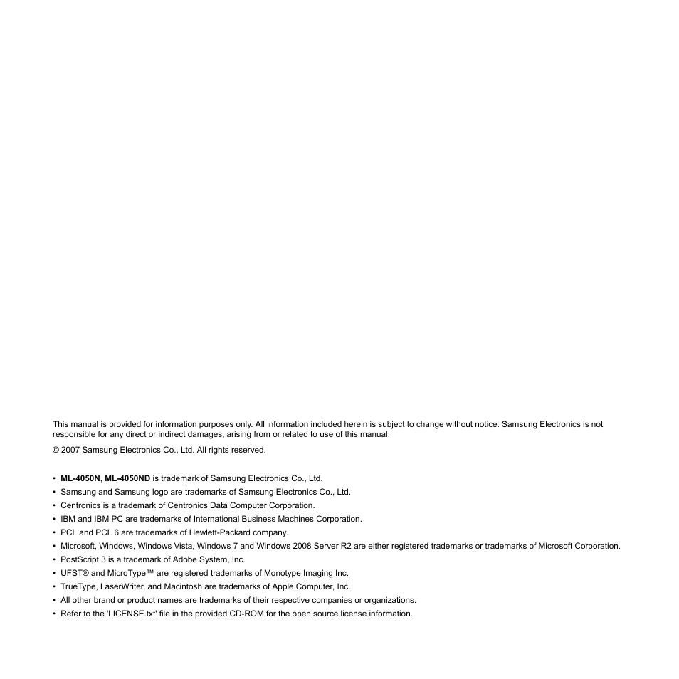 Samsung ML-4050ND User Manual | Page 2 / 110