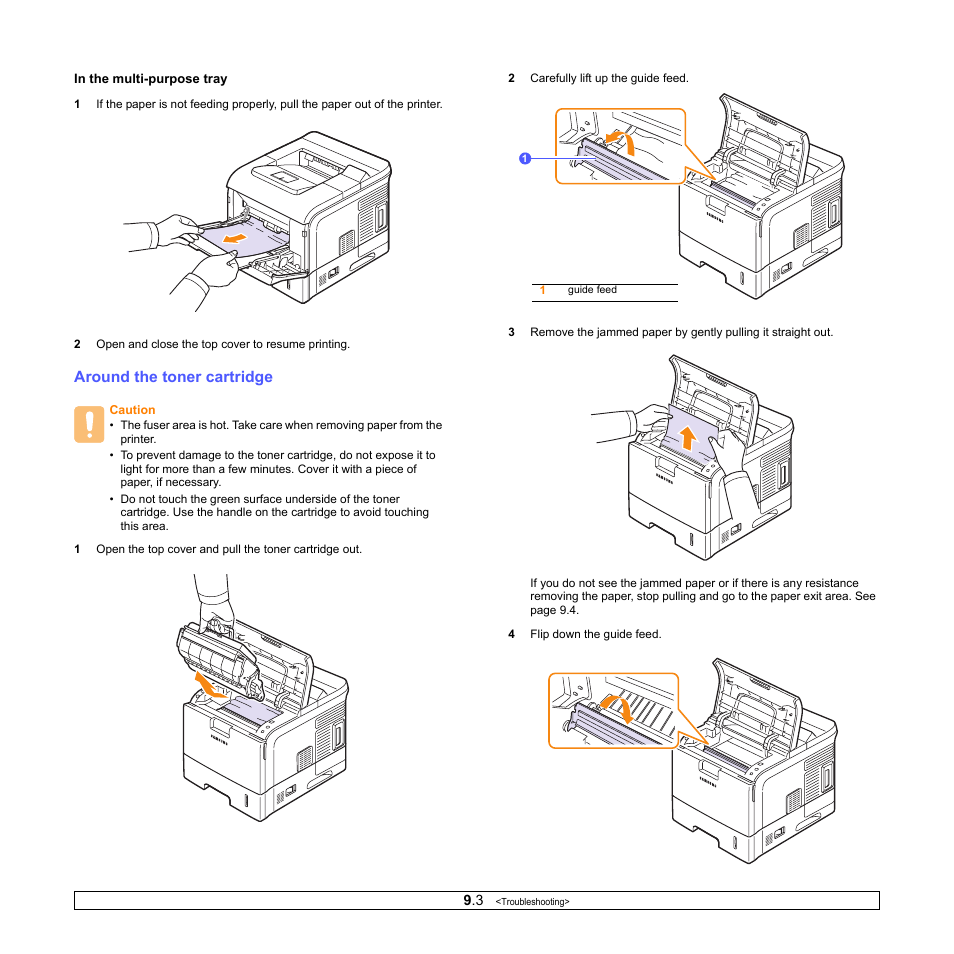 Around the toner cartridge | Samsung ML-4050ND User Manual | Page 46 / 110