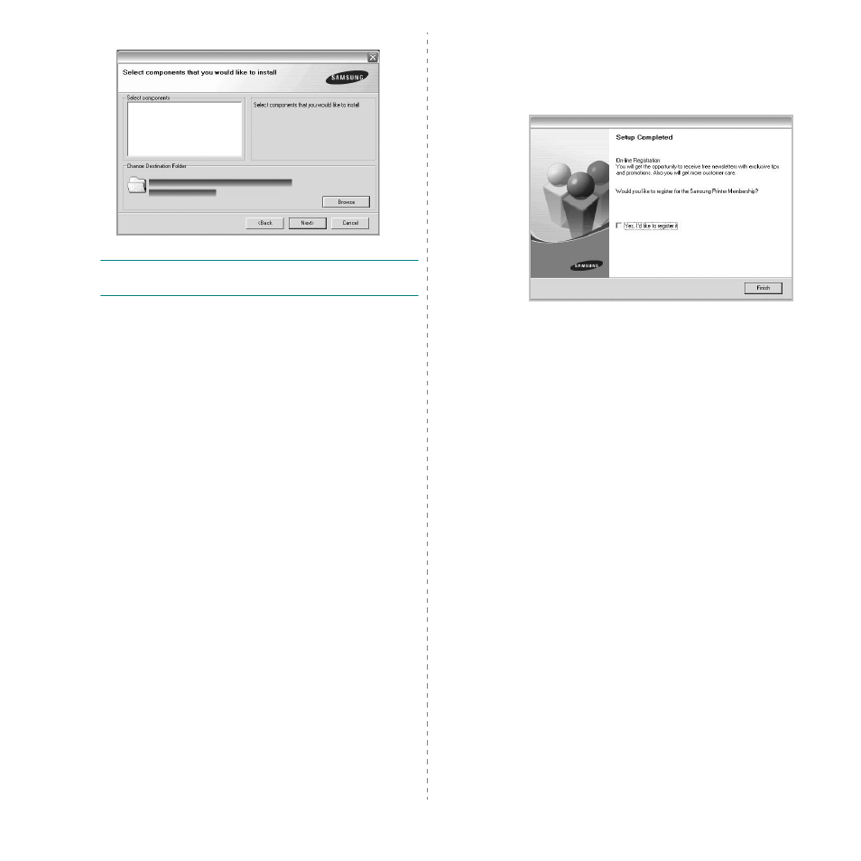 Installing software for network printing | Samsung ML-4050ND User Manual | Page 76 / 110