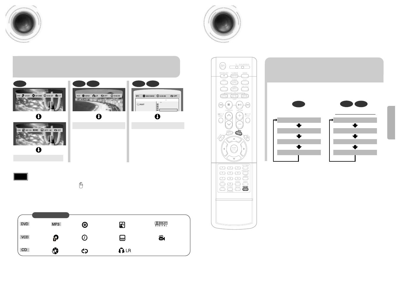 Displaying disc information, Checking the remaining time | Samsung HT-DB1750 User Manual | Page 11 / 34