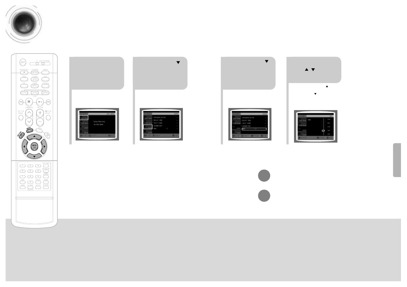 Setting the drc (dynamic range compression), 47 48 setting the drc | Samsung HT-DB1750 User Manual | Page 25 / 34