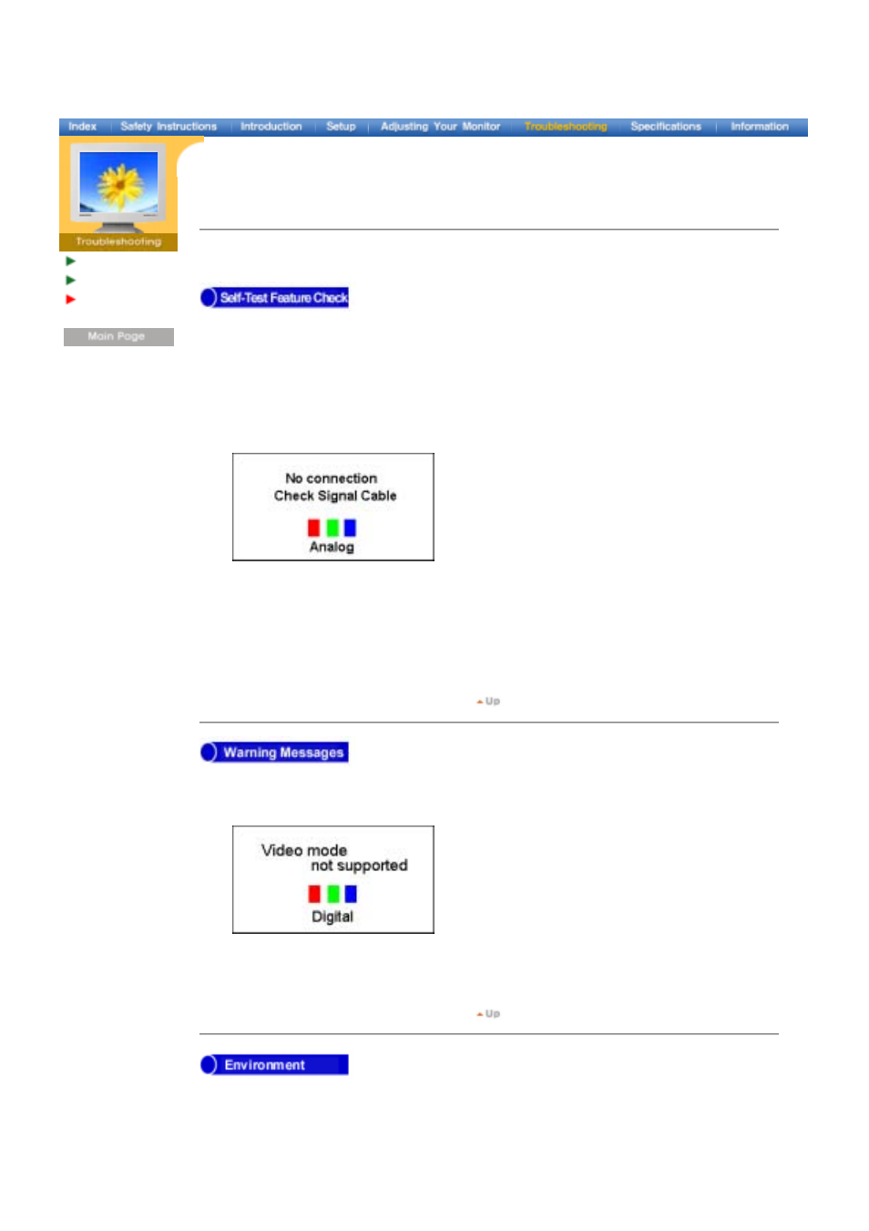 Self-test feature check | Samsung 173P User Manual | Page 39 / 58