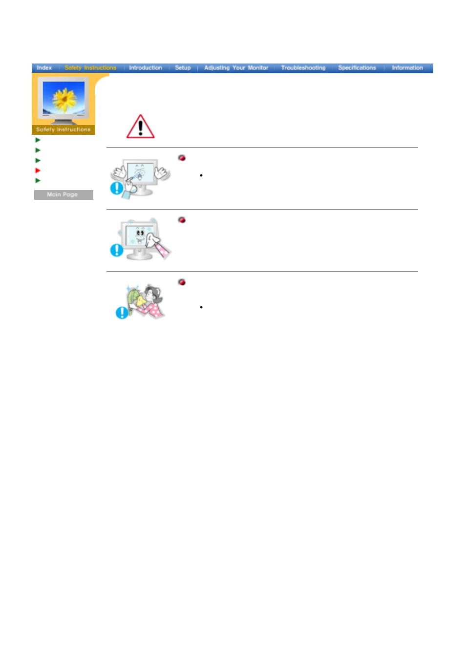 Clean, Cleaning | Samsung 173P User Manual | Page 6 / 58