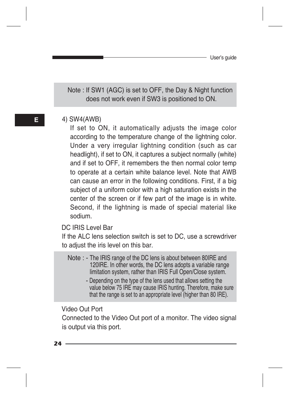 Samsung SCC-B2311 User Manual | Page 24 / 28