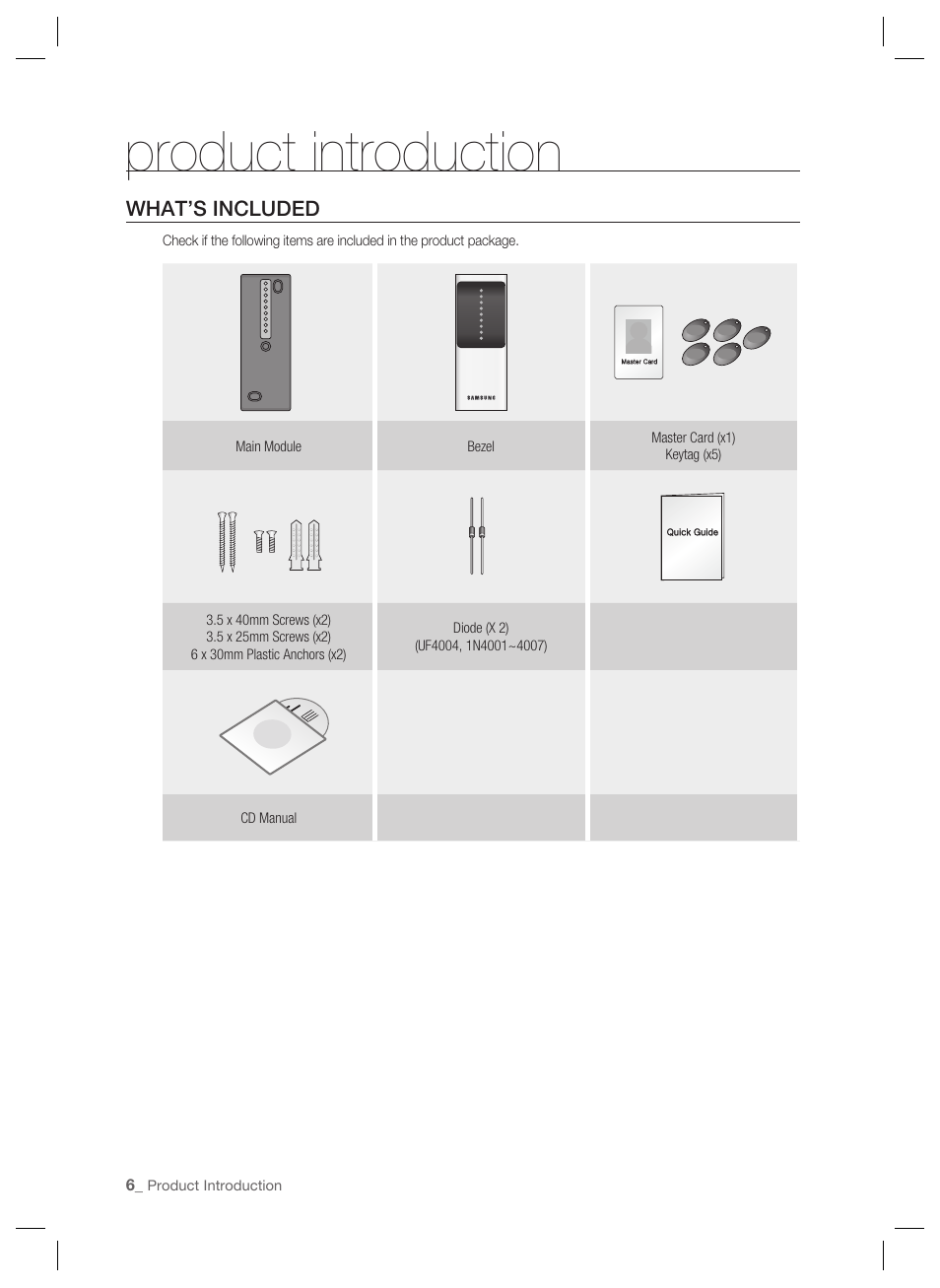 Product introduction, What’s included | Samsung SSA-S1000 User Manual | Page 6 / 16