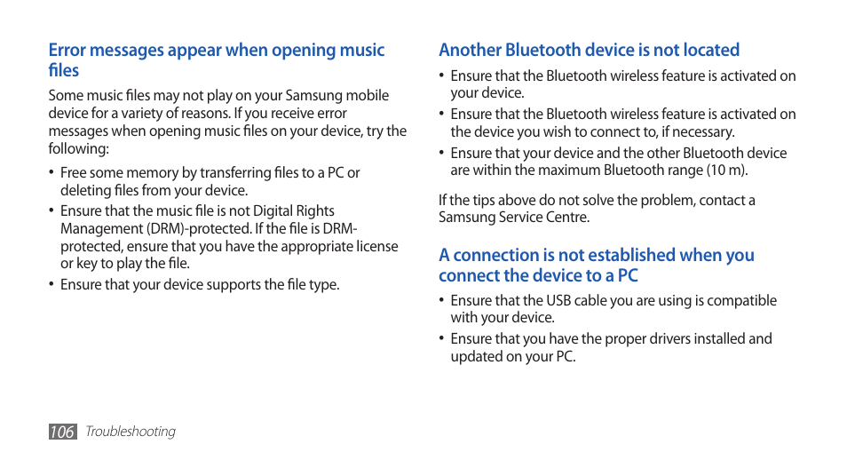 Samsung GALAXY S YP-GS1 User Manual | Page 106 / 122
