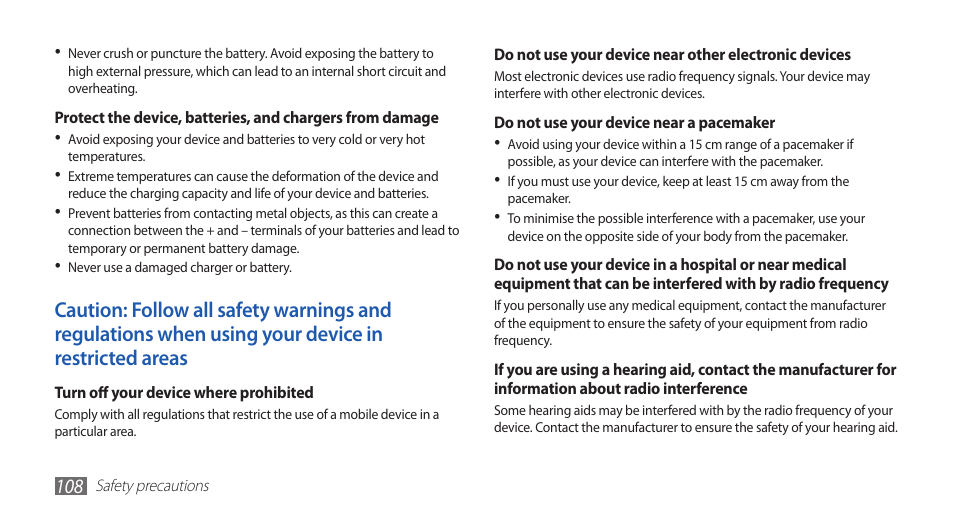 Samsung GALAXY S YP-GS1 User Manual | Page 108 / 122