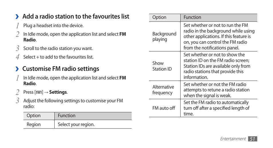Samsung GALAXY S YP-GS1 User Manual | Page 51 / 122