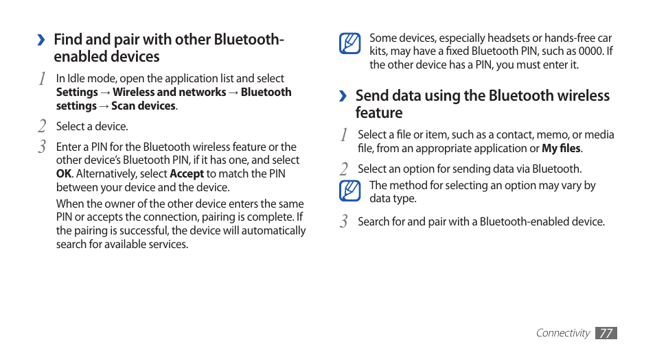 Samsung GALAXY S YP-GS1 User Manual | Page 77 / 122