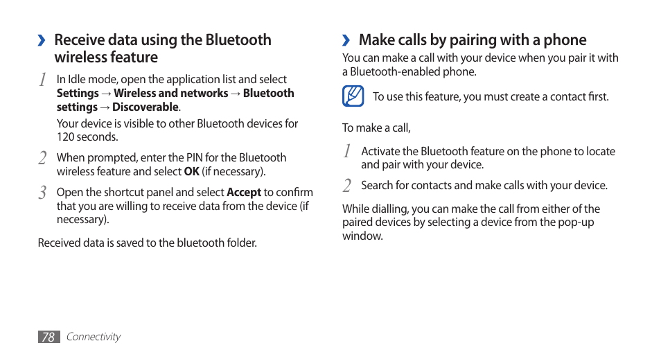Samsung GALAXY S YP-GS1 User Manual | Page 78 / 122
