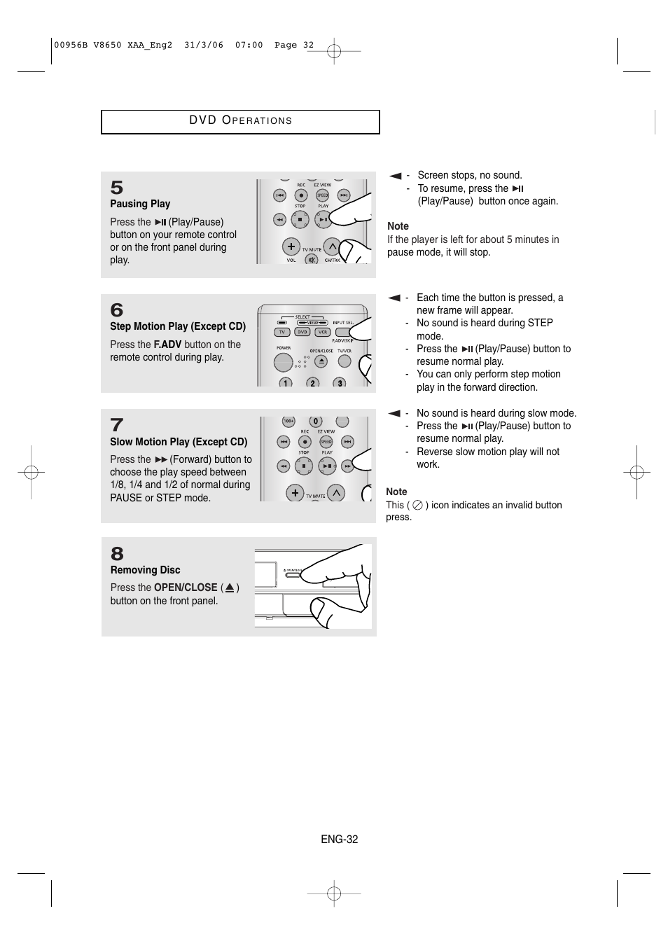 Samsung DVD-V8650 User Manual | Page 32 / 92