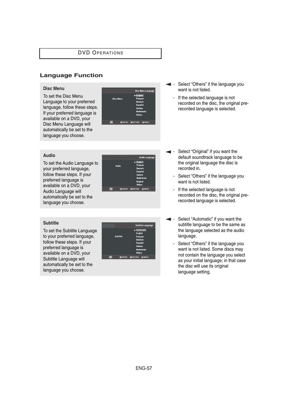 Samsung DVD-V8650 User Manual | Page 57 / 92