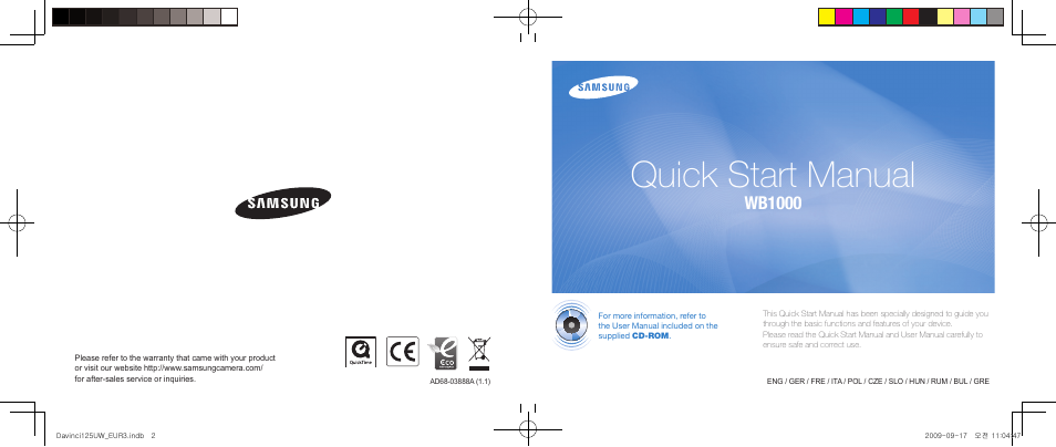 Samsung WB1000 User Manual | 110 pages