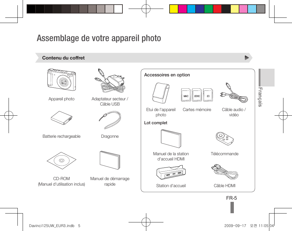 Assemblage de votre appareil photo | Samsung WB1000 User Manual | Page 25 / 110