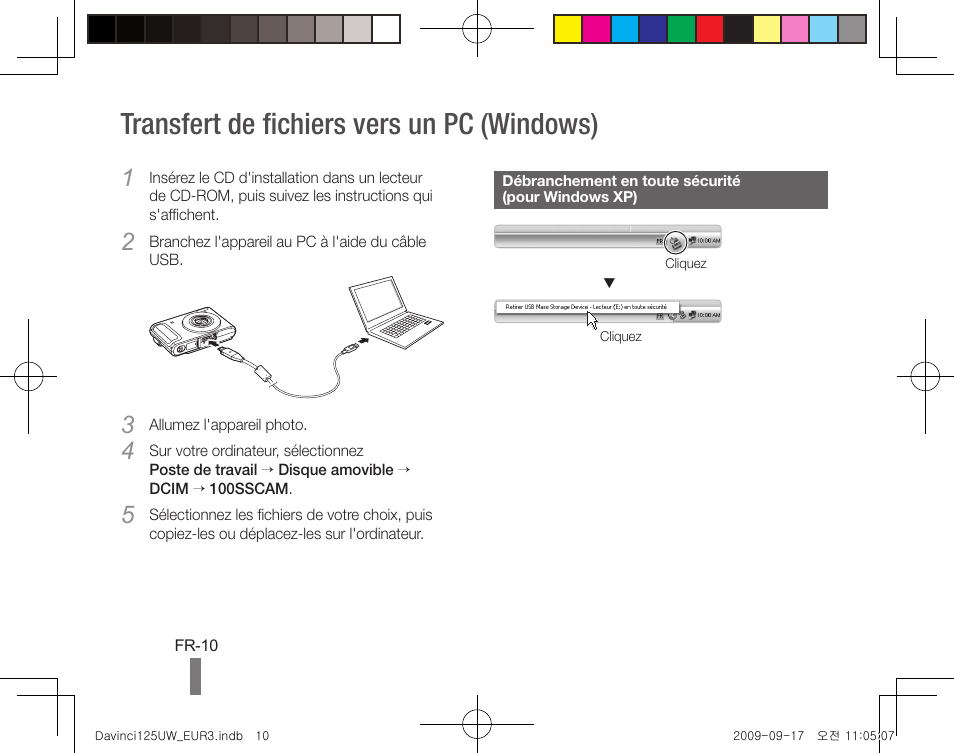 Transfert de fichiers vers un pc (windows) | Samsung WB1000 User Manual | Page 30 / 110