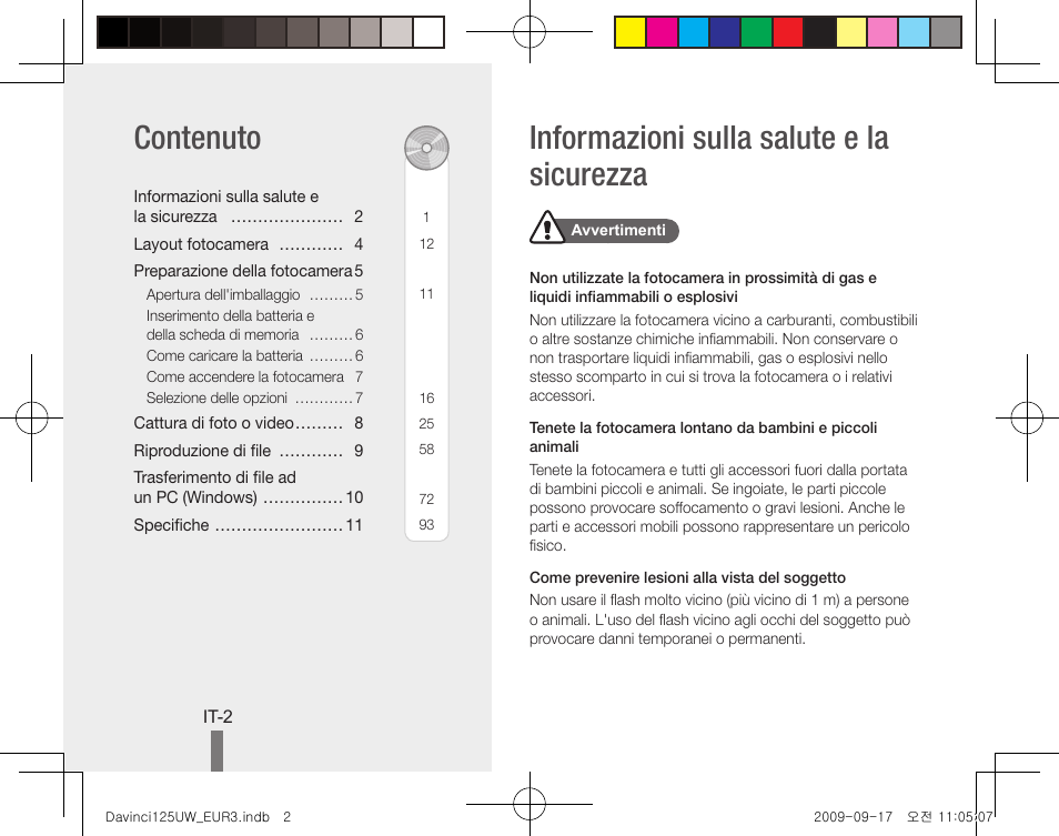 Informazioni sulla salute e la sicurezza contenuto | Samsung WB1000 User Manual | Page 32 / 110