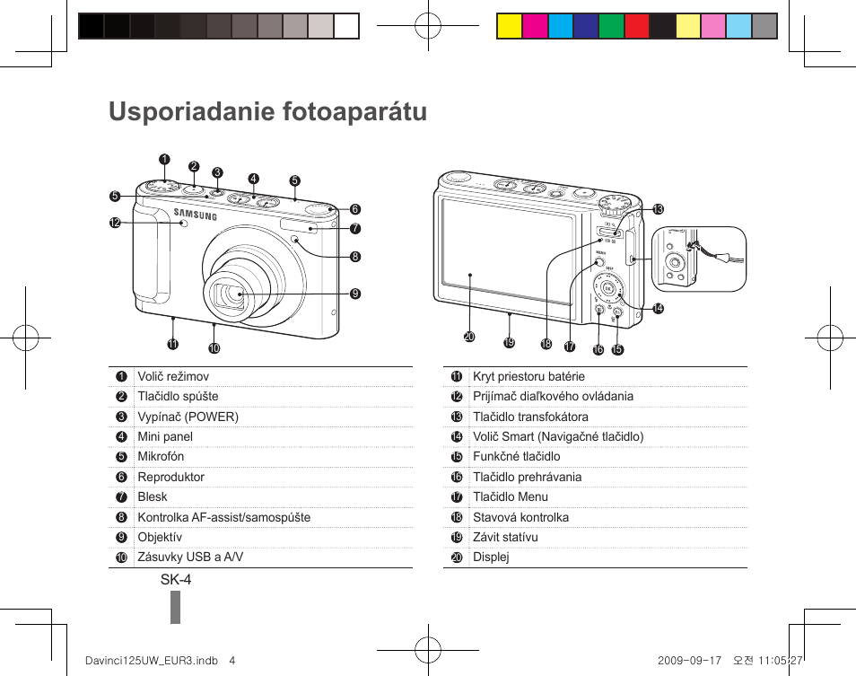 Usporiadanie fotoaparátu | Samsung WB1000 User Manual | Page 64 / 110