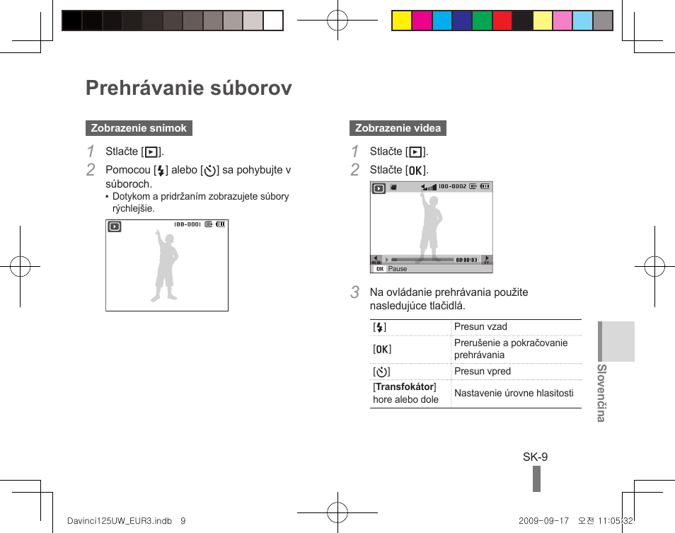 Prehrávanie súborov | Samsung WB1000 User Manual | Page 69 / 110