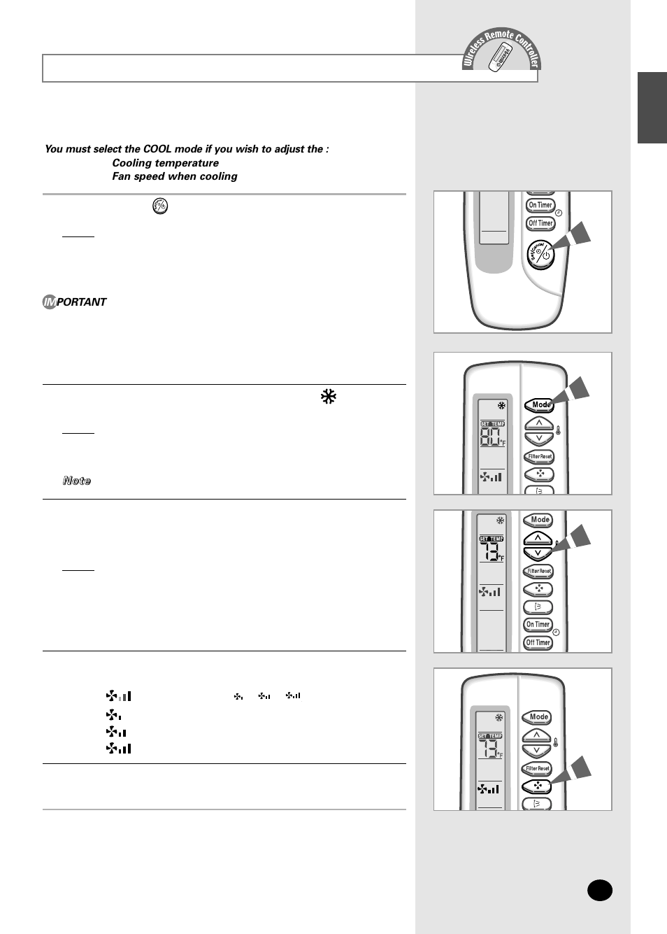 Cooling your room | Samsung AFPCC052CA0 User Manual | Page 13 / 36